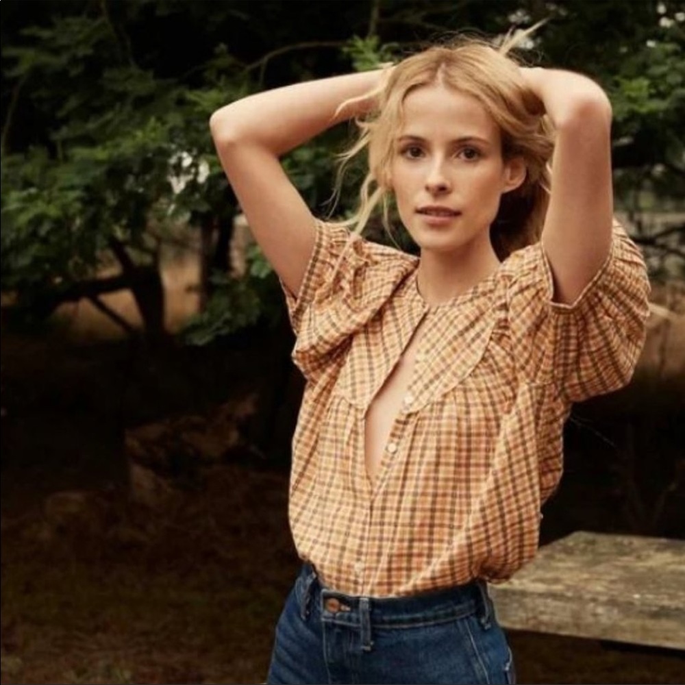 Doen Brenna Plaid Top in XS
